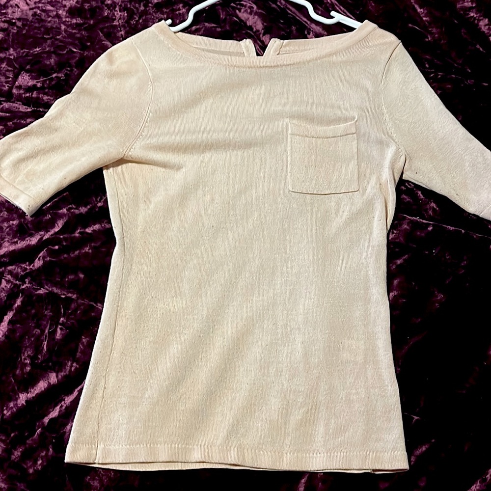 New York and company beige blouse only worn once not really my style